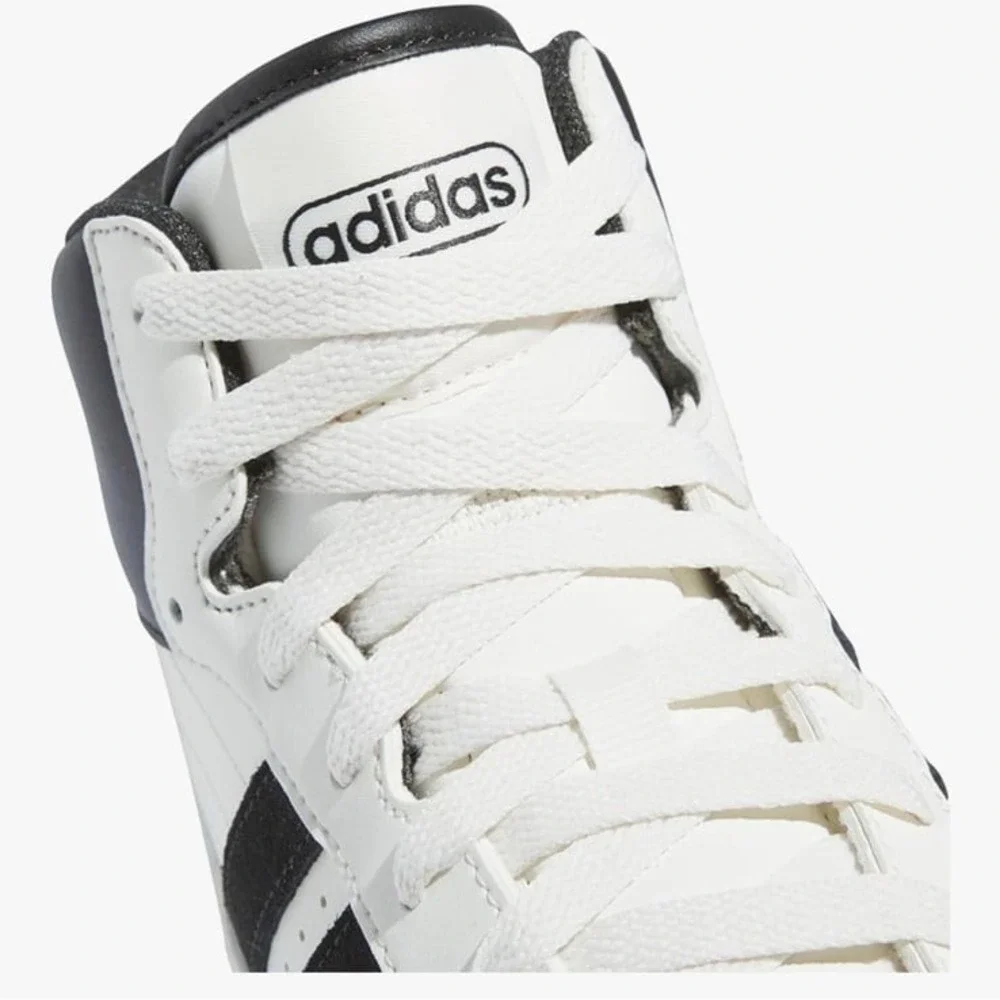 Womens 9.5 ADIDAS Break start Mid basketball shoes.  white/black/cloud white